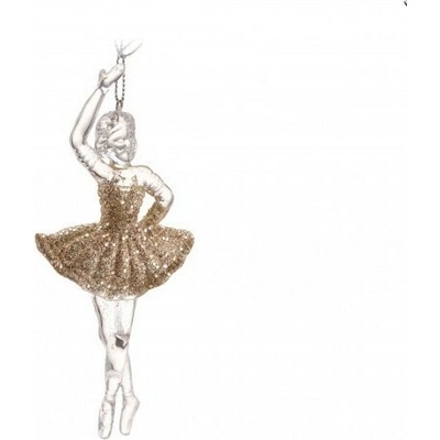 H&S 247857 vianočná ozdoba - ballerina 14cm, zlatá