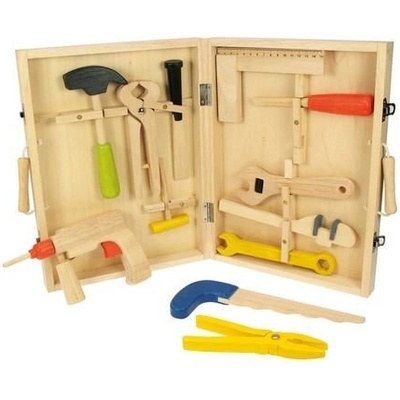 Bigjigs Toys - Дървен куфар с инструменти