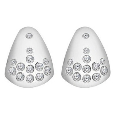 Hot diamonds dizajnové strieborné náušnice s diamantmi a topásami Spritz DE835