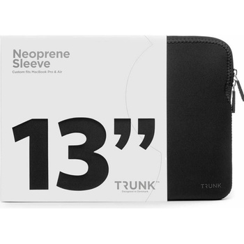 Trunk Калъф за лаптоп Trunk Laptop Sleeve (2022) Black, до 13" (33.02cm), гумиран двоен цип, устойчив на прах, влага, топлина и надраскване, черен (TR-ALSPA13-BLK)