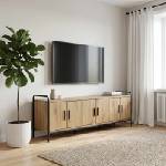 vidaXL ТВ шкаф 146 x 33 x 50 см Дъб артизан Инженерна дървесина (8013745)