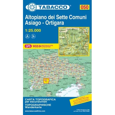 Altopiano dei Sette Comuni, Asiago (Tabacco - 050) - turistická mapa | knihynahory.cz