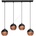 Helam LED Пендел MIDWAY 4xGU10/4, 8W/230V черен/меден (HE1586)