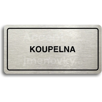 ACCEPT Piktogram KOUPELNA - stříbrná tabulka - černý tisk