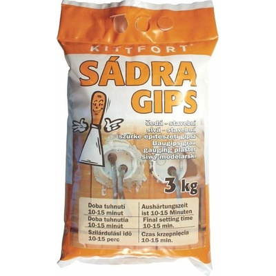 Sádra Kittfort šedá – 3 kg