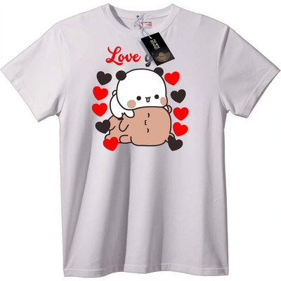 NOONEBRAND Тениска Love панда - M, Black