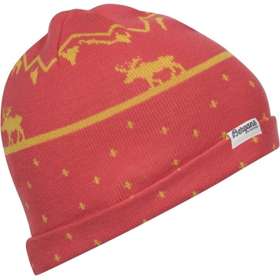 Dětská čepice Bergans Mountain Moose Kids Beanie Červená