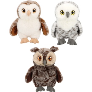 Keel Toys Eкологична плюшена играчка Keel Toys Keeleco - Бухал, 18 cm, асортимент (SE2263) - ozone