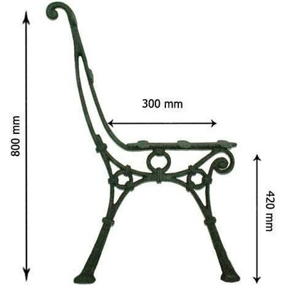 Litinová lavička - LAURA - nr.3 - cena za 2 ks-pár
