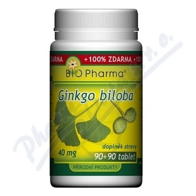 BIO-Pharma Ginkgo Biloba extrakt 40mg 90+90 tablet – Zbozi.Blesk.cz