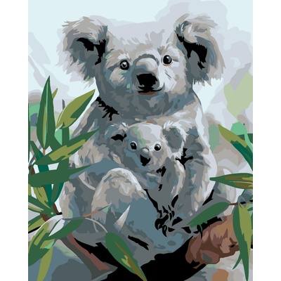 ZUTY Malování podle čísel KOALA S MLÁDĚTEM 40 x 50 cm