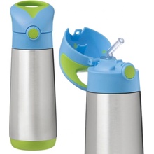 b.box Termoska na nápoj so slamkou modrá/zelená 500 ml