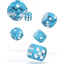 Oakie Doakie Dice D6 Dice 16 mm Speckled Light Blue 12