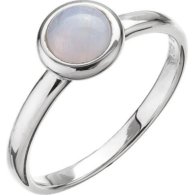 Evolution Group Stříbrný prsten s pravým modrým krajkovým achátem 15023.3