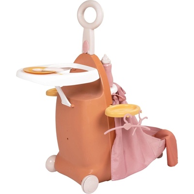 Детска играчка 3 в 1 Smoby Baby Nurse - Куфар-количка за кукли, с 6 аксесоара (7600220392)