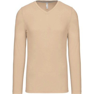 Kariban V-NECK K358 / Мъжка тениска с дълъг ръкав - светло пясъчно XXXL (20K358r7813)