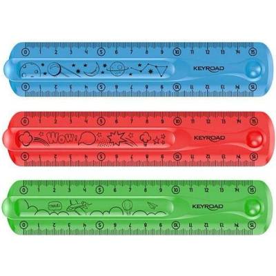 Keyroad 337388 pravítko ohebné Flexi 15 cm / mix barev