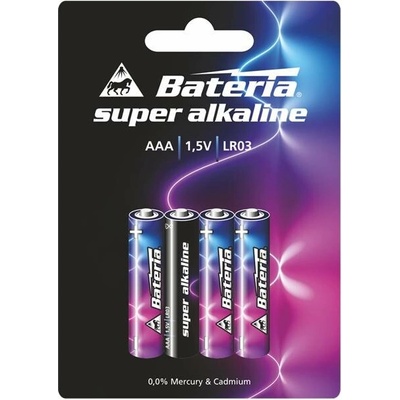 BATERIA Super Alkaline AAA (LR03) 4 ks 120023