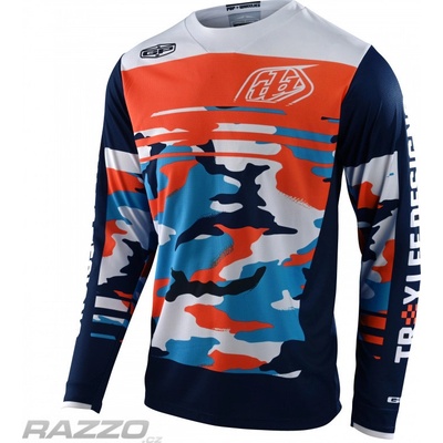 Troy Lee Designs GP Jersey Youth Formula Camo Navy Orange 2022 | Zboží Auto