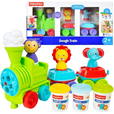 Fisher-Price vláček se zvířátky a plastickou hmotou