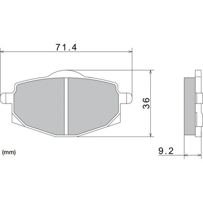Brzdové destičky, NISSIN (semi-metalická směs) 2 ks v balení M501-386