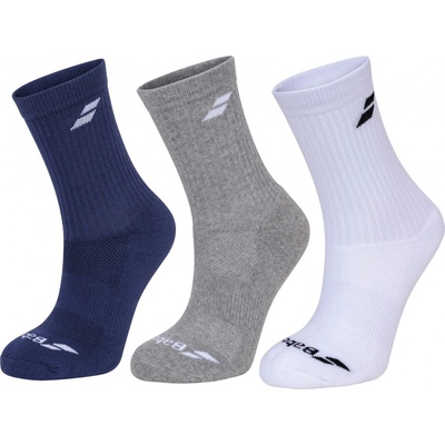 Babolat 3 Pairs Pack White/Estate Blue/Grey