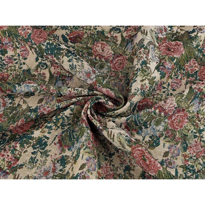 Prima-obchod Gobelín - metráž, barva 2 (275 g/m²) růžová květy