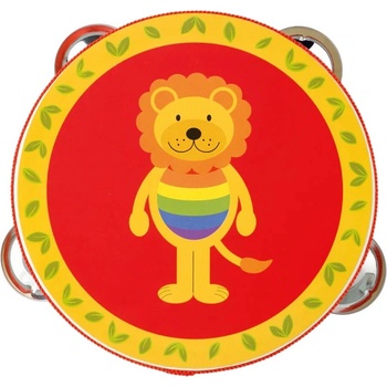 Orange Tree Toys Дървен музикален инструмент Orange Tree Toys - Тамбурина, лъв (OTT14226)