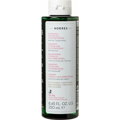 Korres Anti Hair Loss Tonic Shampoo with Keratin Cystine and Glycoproteins for Women 250 ml