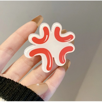 Sponka do vlasů emoji naštvaný bílá 1 ks