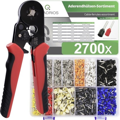 Quadrios 23T045 sada dutiniek 0.5 mm², 0.75 mm², 1 mm², 1.5 mm², 2.5 mm², 4 mm², 6 mm², 10 mm² čiastočne izolované 1 sad