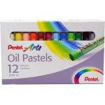 Pentel Маслени пастели, PENTEL, "Arts", 12 различни цвята PHN-12U (PHN-12U)