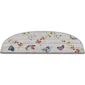 Vitaus Кремави килимчета за стълби в комплект от 16 части 20x65 cm Butterfly Life - Vitaus (MRD-OVR-3121-SET16)