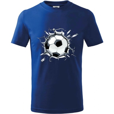 Fotbalový míč v triku tričko dětské bavlněné královská modrá