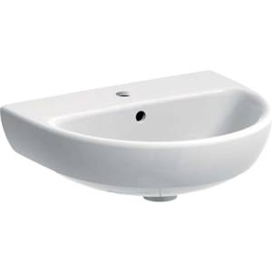 Geberit Selnova - Умивалник 50х41 см, с преливник, отвор за смесител, бял 500.295. 01.7 (500.295.01.7)