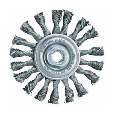 Дискова четка с усукани възли за ъглошлайфи, 115 мм (дължина на телта 22 мм) DT3502 (DT3502)
