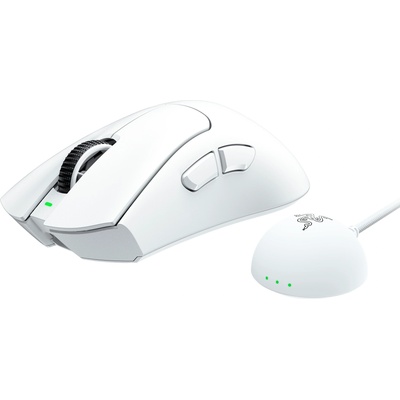 Мишка Razer DeathAdder V4 Pro, оптична (45 000 dpi), жична/безжична, USB-A, USB-C, бяла, Razer Focus Pro 45K Optical Sensor Gen-2, Razer Optical Mouse Switches Gen-4, 6 програмируеми бутона (RZ01-05330200-R3G1)
