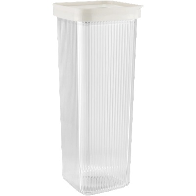 Horecano HOME-Кутия за съхранение квадратна КРЕМ 2150ml 11.3x11.3x29.2cm (32109C) (017439)