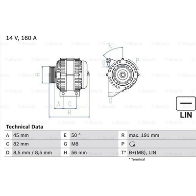 Alternátor BOSCH 0 986 047 500