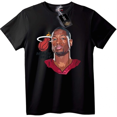 NOONEBRAND Тениска Miami Heat Dwyane Wade - 2XL, White