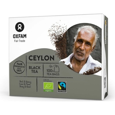 Oxfam Fair Trade Bio černý čaj Cejlon, velké balení 100 sáčků