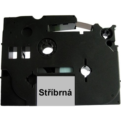 Můj-toner Páska Brother TZ-931 (TZE-931, TZ931, TZE931, PT, P-touch), 12mm, délka 8m, černá / stříbrná, laminovaná - kompatibilní