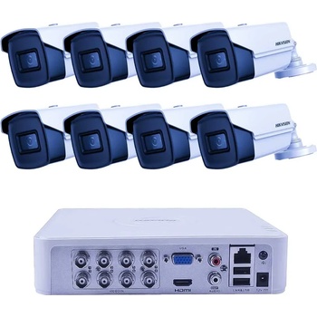 HIKVISION Професионален Комплект 8 Камери Hikvision 8MP 60m IR с 100м Кабел и 2TB Диск (ZK82460W)