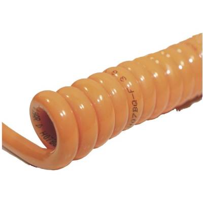 BKL Electronic 1506143 spirálový kabel H07BQ-F 800 mm / 3200 mm 2 x 1.5 mm² + 2 x 1.5 mm² oranžová