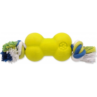 Dog Fantasy Strong Foamed kost guma s provazem 8,8 cm