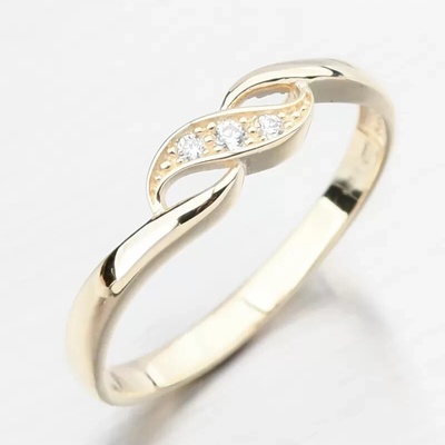 prsten ze žlutého zlata DZ2001 ZL 02