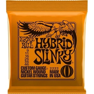 Ernie Ball Струни за електрическа китара 6 струнна 9-46 Hybrid Slinky