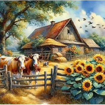 Norimpex - Puzzle Diamant painting: Farm house 30x40cm - 1 - 39 piese