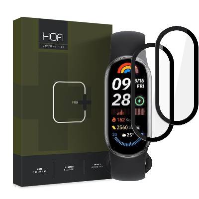 2KS V BALENÍ, SET 2 OCHRANNÝCH SKEL HOFI HYBRID PRO+ 2-PACK XIAOMI SMART BAND 9 / 9 NFC BLACK