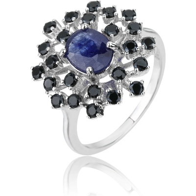 Jan Kos jewellery Stříbrný prsten se safírem MHT 4787 S1160